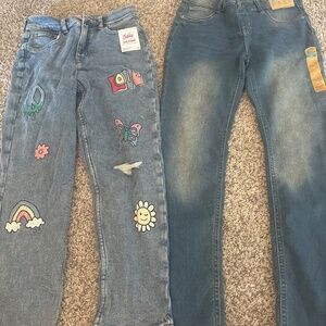 2 pair girls jeans. Size 14